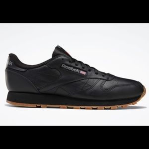 Reebok Classic Leather Black Shoes, size 12
